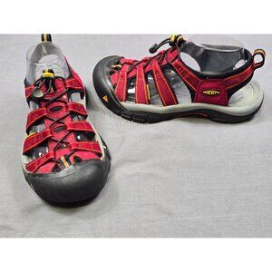 Keen Womens Red & Black Waterproof Hiking Sandals Size 8.5